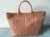 FOSSIL Natural Reissue Woven Leather Tote BNWOT