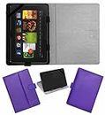 Acm Leather Flip Flap Case Compatible with Kindle Fire Hd 7 2012 2nd Gen Tablet Cover Magnetic Closure Stand Purple