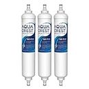 AQUA CREST GXRTQR Inline Water Filter, Carbon Block Media Ensures 99% Chlorine Reduction, for GE GXRTQR, GXRTQ System, Also Removes Heavy Metals and More (Pack of 3, Package May Vary)