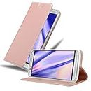 Cadorabo Book Case Compatible with ZTE Axon 7 Mini in Classy ROSÉ Gold - with Magnetic Closure, Stand Function and Card Slot - Wallet Etui Cover Pouch PU Leather Flip