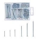 Nails Assortment Hardware Furniture Nails Set for Repair DIY Hanging Pictures Wood Home Construction, 240 Pcs