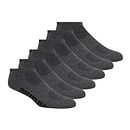PUMA Men's 6 Pack Low Cut Socks, Grey W/Black, 10-13