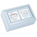 Trinx Baby Boy Fill World w/ Love Memory Box Plastic/Acrylic in Blue/Gray/Pink | 2.625 H x 6 W x 4 D in | Wayfair F8FCB9CAD0AC4DAE9456B33FD0A3DECA