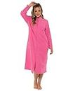 undercover lingerie Ladies Zipped Soft Fleece Dressing Gown 4045 Pink 26-28