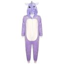 Kids Girls Purple Unicorn A2Z Onesie One Piece  Hooded Soft Fluffy Xmas Costume