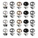 Amosfun 20Pcs Women Shirt Brooch Buttons Pearl Cover Up Button Pin Safety Brooch Buttons Metal Tie Tacks Pin for Clothing Dress Supplies