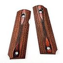 Aibote 1911 Gun Grips Double Diamond Color Wood Custom DIY EDC Pistol Knife Handles Material Full Size Fits Most Commander,Standard & Government 1911 Models(Rosewood)