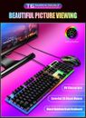 Gaming Keyboard And Mouse LED Light Backlit Mechanical Feel For Computer Desktop