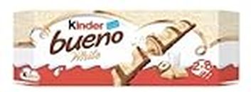 Kinder Bueno White T2(x8), Imported Chocolates, Ideal for Gifting, Birthday Gift, Original White Chocolate Bars
