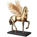 Sculpture Statue Résine Artisanat Cheval Décoration Creative Salon Ameublement Décoration Cadeau-Gold_38X25X62cm