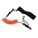 Surfboard Leash, Safe Kayak Towing Rope Anti Lost Adjustable Durable for Oars Lovers(Orange)
