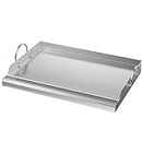 Onlyfire Universal Stainless Steel Rectangular Griddle for Gas BBQ Grills, 23" x 16"