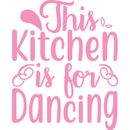 Diese Küche ist zum Tanzen v2 Wandaufkleber Aufkleber Zitat Zuhause Backen Kochen