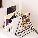 FreshDcart Multipurpose Magazine Storage Rack Shelf: Minimalist Metal Triangle Newspaper Holder and Display Rack for Living Room and Study, (Triangle, Multicolor, Pack of 1)