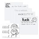 Funny Sticky Note, 5 Pieces Novelty Memo Pads Sticky Note with 100pcs Funny Stickers, Funny Spoof Notes, Funny Office Supplies, Office Desk Accessory Gifts for Friends, Co-Workers