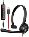 NUBWO USB Headset with Microphone for PC, Computer Headphones with Noise Canc...