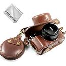 First2savvv Full Body Precise Fit PU Leather Digital Camera case Bag Cover with Should Strap Compatible with Panasonic Lumix DC-LX100 II XJD-LX100 II-HH10