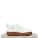 BOTTEGA VENETA 950$ QUILT White Quilted Slip-On Flatform Sneakers Nappa Leather