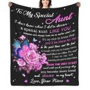 Mothers Day Blanket Gifts for Aunt to My Aunt Blanket from Niece Birthday Gif...