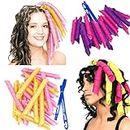 Verbier Set Of 18 Pieces Non Heat Hair Curlers Twist Spiral Circle Curl Former Rollers Styling Tools