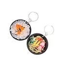 TOYANDONA 2 Stück Mini Food Keychain Noodle Keychain Cute Delicious Food Keychain Accessories Key Ring Cell Phone Charm Funny Bag Strap Pendant Gift