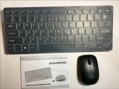 Kabellose kleine Tastatur und Maus für Samsung UA55D7000 55 Zoll SMART TV (schwarz)