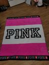 PINK Victoria’s Secret Pink Fleece Throw Blanket RARE Style