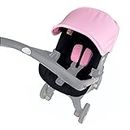 Changing Washing Kit,Canopy Sunshade Cover,Compatible with Car Seat Doona Strollers (Pink Black)