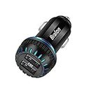 USB Car Charger,Bralon 24W/4.8A 2 USB Fast Car Charger with Blue LED Compatible with iPhone 12/12 Pro(Max)/12 Mini/11/11 Pro/XS/Xr/X/8 7 6 S Plus,Galaxy Note S10 S9 S8 S7,iPad,Mp3&More