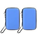 Carrying Storage Case, 2Pcs Protective Hard Package with Lanyard, Travel Carry Case for Nintendo 3ds XL/3ds ll/3ds Game Console(blue)