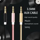  Aux Cable 3.5mm Audio Auxiliary Headphone Cable Cord Male to Male for pad phone