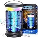 Ecstrom Solar Bug Zapper Outdoor, 4200V Mosquito Zapper, 4000mAh Rechargeable Bug Zapper, Portable Fly Zapper with 9 Modes Light, Waterproof Electric Insect Zapper for Outside, Patio, Backyard, Garden