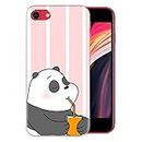 Nainz Panda Soft Silicone Designer Printed Full Protection Printed Back Case Cover for iPhone SE 2020 / iPhone 8 / iPhone 7