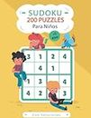 Sudoku Para Niños +5 Años: SUDOKU 4X4 para Niños +5 Años | SUDOKU 6X6 para Niños +5 Años | 200 Sudoku Infantil con Soluciónes | Pasatiempos para Niños ... | Entrenamiento de la Memoria y la lógica