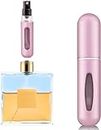 Kixre Perfume Atomizer, Portable Mini Perfume Spray Bottle 5ml,Travel Refillable Perfume Bottle, Pocket Cologne Sprayer for Traveling and Outgoing (Baby Pink)