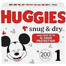 Huggies Snug & Dry Disposable Baby Diapers, Size 1, 200 Count