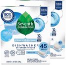 Paquetes detergentes para lavavajillas de séptima generación para platos brillantes libres y transparentes