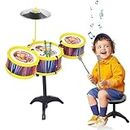 INAAYA Kids Drum Set for Playing Musical Drum Play Set Musical Instruments Plating Beats Drum Set for Toddlers Birthday Return Gift Item for Kids Boys and Girls Set of 1