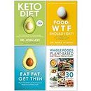 Keto Diet Dr Josh Axe, Food Wtf Should I Eat, Eat Fat Get Thin, Whole Foods Plant-Based Diet Plan Fresh 4 Books Collection Set