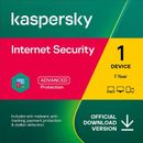 KASPERSKY INTERNET SECURITY 2024 1 DEVICE 1 YEAR 5 MIN EMAIL DELIVERY UK or EU