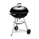 Weber 57Cm Compact W/Therm Blk Asla Charcoal Grill (Black), Free Standing