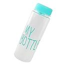 500 ml Reusable Plastic Water Bottle Milk Fruit Juice Cup, - blu
