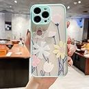 A.S. PLATINUM Shockproof Flowers Printed Camera Protection Polycarbonate Back Cover Case Compatible with Apple iPhone 13 Pro 6.1 inch (Multicolor, Flower Pattern 6)