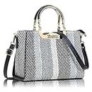 EXOTIC New Hand bag for Women (Black-Silver) (Black Silver)
