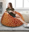 Bean Bag Chair Cover Furry fur Without Beans Home decor XXXL Best Christmas Gift