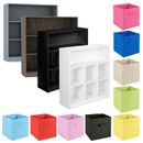 Wooden Wide 7 Cubed Cupboard Bookcase Storage Units Shelves 6 Drawers Baskets