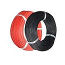TUOFENG 16 AWG Wire Fil de silicone flexible 100 mètres [50 m noir et 50 m rouge] Fil de cuivre étamé Fil multibrin de calibre 16 pour bricolage RC Modèles de jouets Auto Electronic Equip