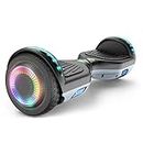SISIGAD Hoverboard for Kids Ages 6-12, with Built-in Bluetooth Speaker and 6.5" Colorful Lights Wheels, Safety Certified Self Balancing Scooter Gift for Kids