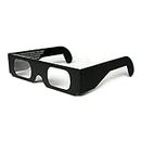 ChromaDepth 3D Solid Black Standard 3D Glasses - 3D Paper Glasses in Black Full-Frame Cardboard with High Definition Lenses - 3D Glasses for Movies, Video, TV, Images - 3D Glasses for Kids & Adults