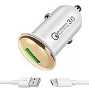 Car Charger for Samsung Galaxy S9 / S 9 Car Charger Adapter Socket Dual USB Port Kit | Rapid Quick Metel Mobile Car Charger with Type-C USB Fast Charging Cable (3.1 Amp, TN7-5)